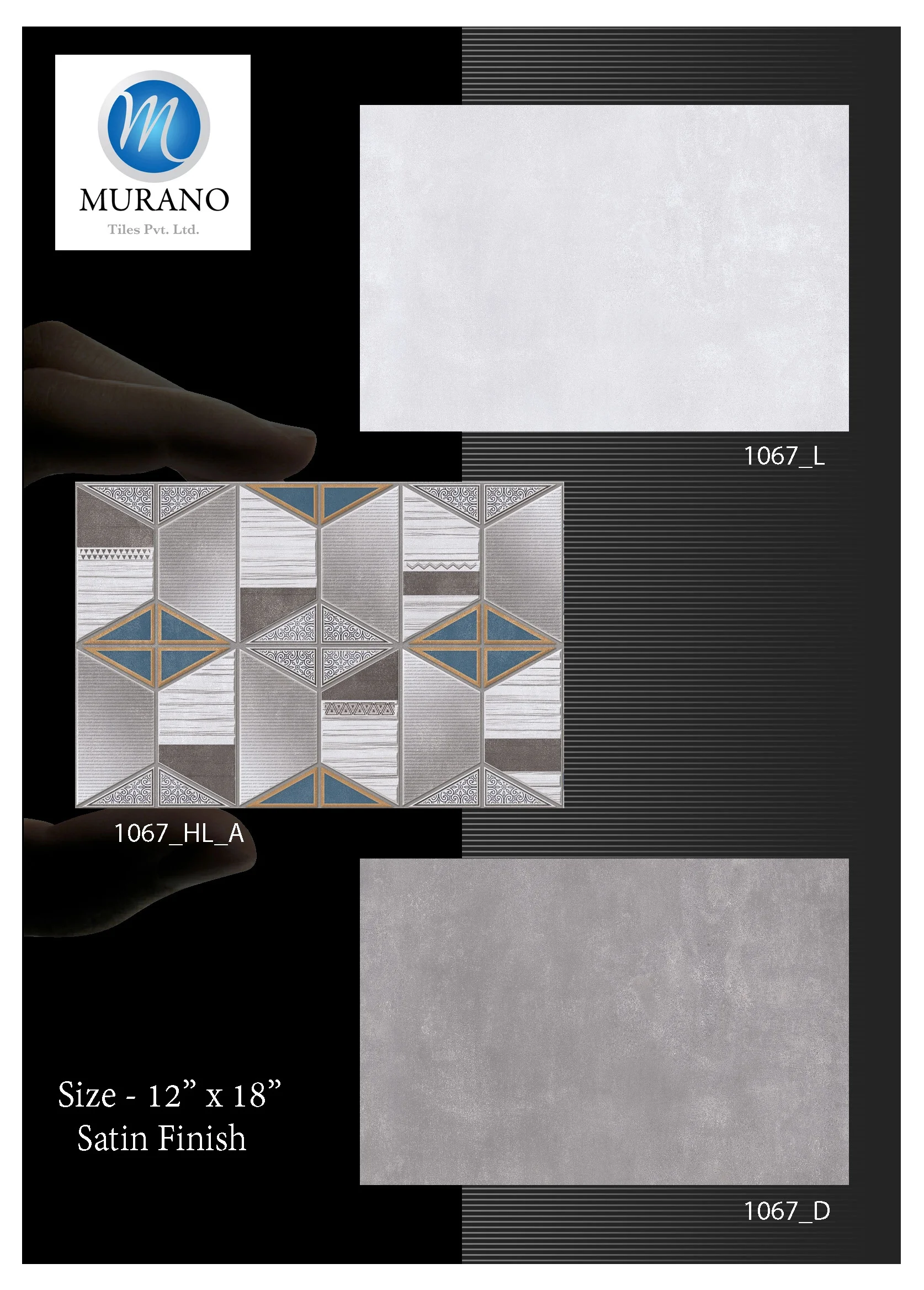 SATIN FINISH 12'' x 18''